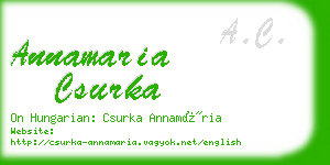 annamaria csurka business card